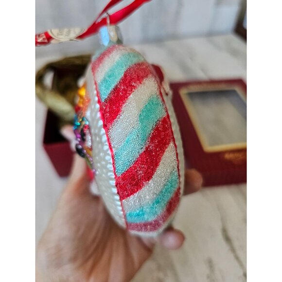 Waterford Santa medallion 3rd RARE glass presents ornament glitter unique heirlo - Picture 11 of 13